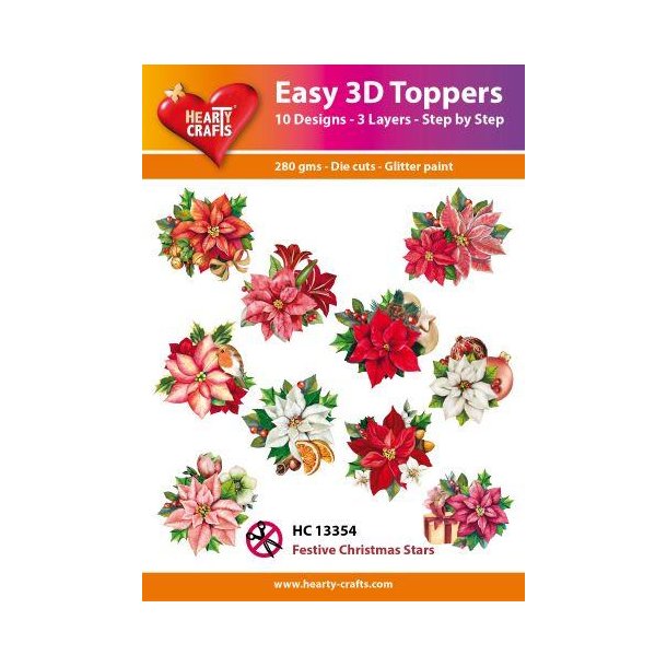 Easy 3D Easy toppers udsatsnet Festive Christmas Stars