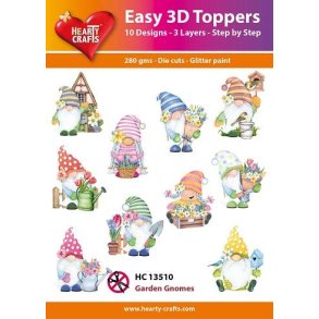 Easy 3D Toppers 10 ASS. Garden Gnomes HC13510