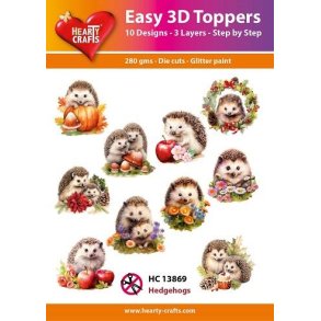Easy 3D Toppers, 13869 Hedgehogs 10 ASS.