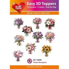 Easy 3D ark udstanset 14299 Flower Bouquets 10s�t