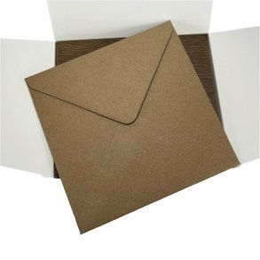 Kuvert 15,5x15,5 genbrugs med spids 20stk 100gsm