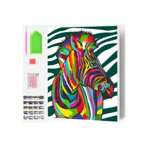 SPLAT PLANET Diamond art p� l�rred 30x40cm, zebra