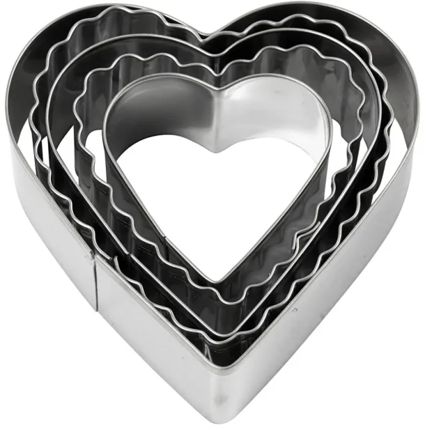 Udstiksforme 5stk./ 1 pk., hjerte, 8 cm