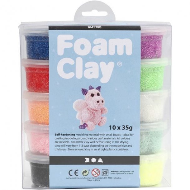 Foam Clay Glitter 10x 35 g.