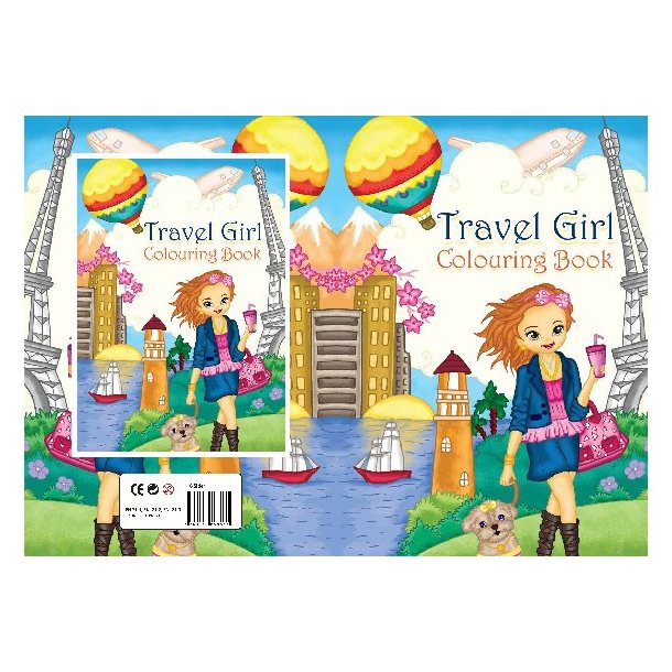 Malebog A4 Travel girl 16 sider