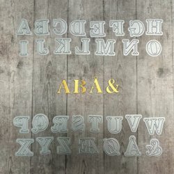 Die Serif store bogstaver Dan Die