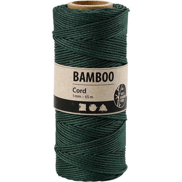 Bamboo Cord Green 65mx1mm