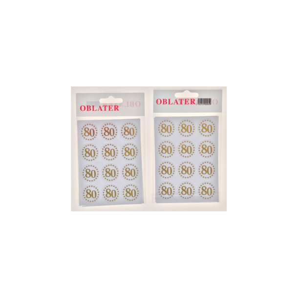 Oblater 80 med stjerner 24 stk