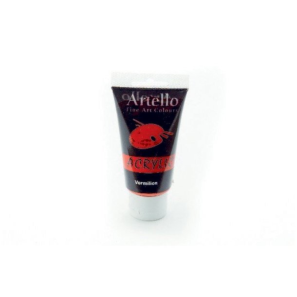 Artello akryl maling Vermilion red 75ml