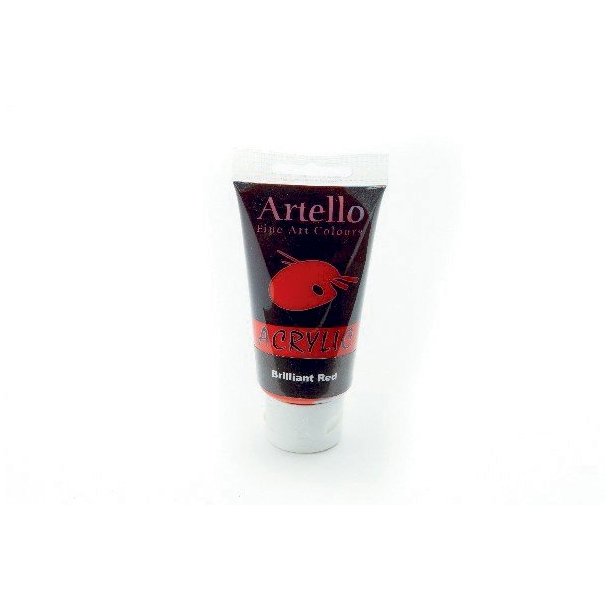 Artello akryl maling Brilliant red 75ml