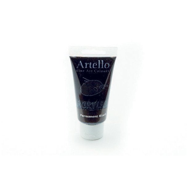 Artello akryl maling Permanent Black 75ml