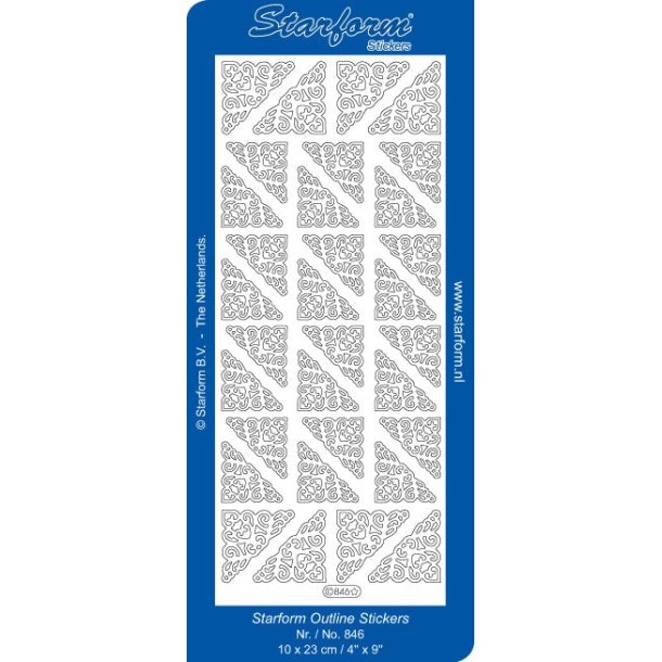 Stickers hjrner 846 starform Guld