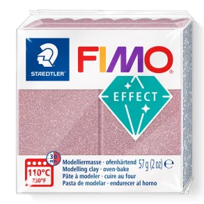 FIMO Effekt glitter Rose guld 57 gr.