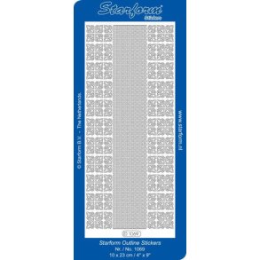 Stickers 1069 Kanter/hj�rner s�lv S4