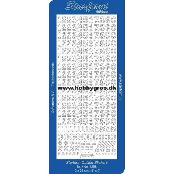 Stickers tal guld nr. 1286 S6