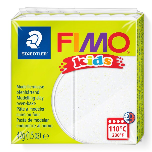 FIMO kids - Glitter Hvid 42 gram