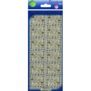 Stickers 7201 glitter s�lv/guld Hj�rner S16
