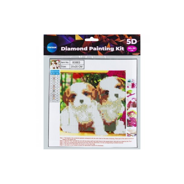 Diamond Painting 20 x 20cm. HUND