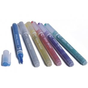 Sten tusch med glimmer 6stk ass