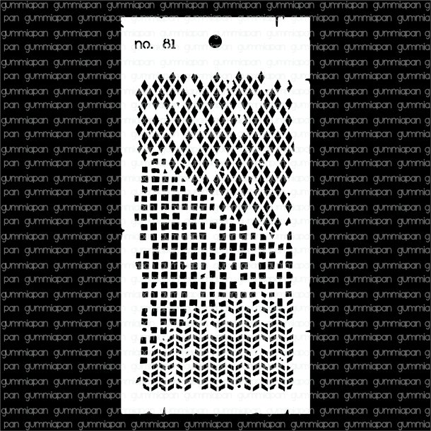 Stencil No. 81 gummiapan 10x 21cm