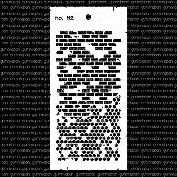 Stencil No. 82 gummiapan 10x 21cm