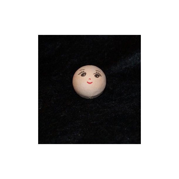 Vatkugle med ansigt 22mm pige 100stk 