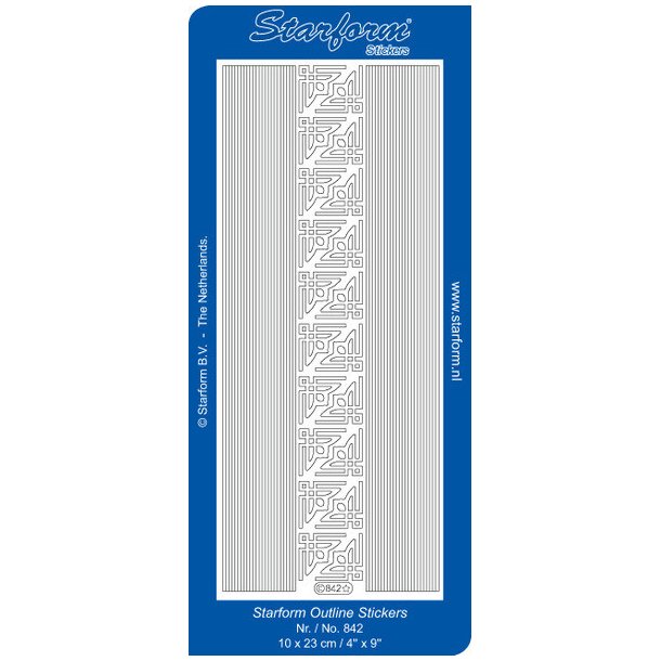 Stickers hj�rner og kanter guld 842