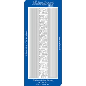 Stickers hj�rner og kanter s�lv 842