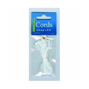Knyttesnor 0,8mm 5m hvid