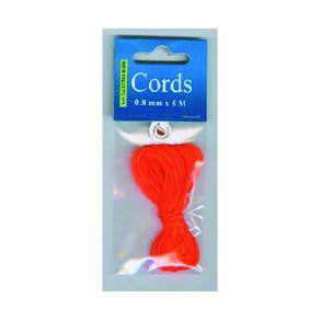 Knyttesnor 0,8mm 5m neon orange