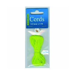 Knyttesnor 0,8mm 5m neon grn