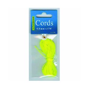 Knyttesnor 0,8mm 5m neon gul