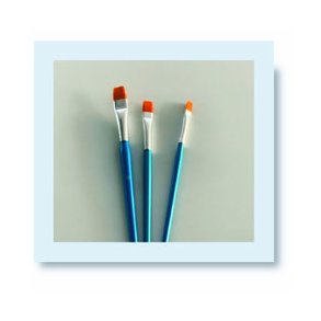 Pensels�t 3 forskellige flade pensler