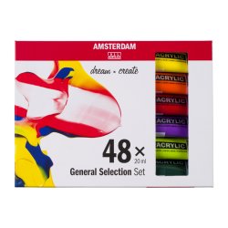 Amsterdam akrylmaling s�t &aacute; 48 stk x 20 ML.