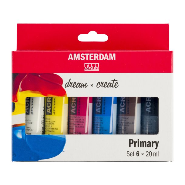 Amsterdam Akrylmaling st  6 x 20 ML. Primary 