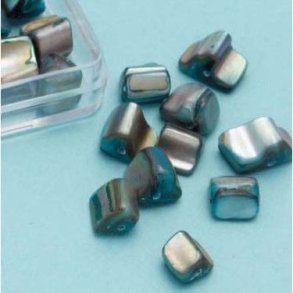 Ferskvandsperle ca. 6x7mm 25stk. turkis 