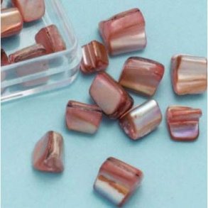 Ferskvandsperle ca. 6x7mm 25stk. pink