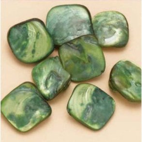 Muslingeperler ca. 13-17mm grn 8stk 