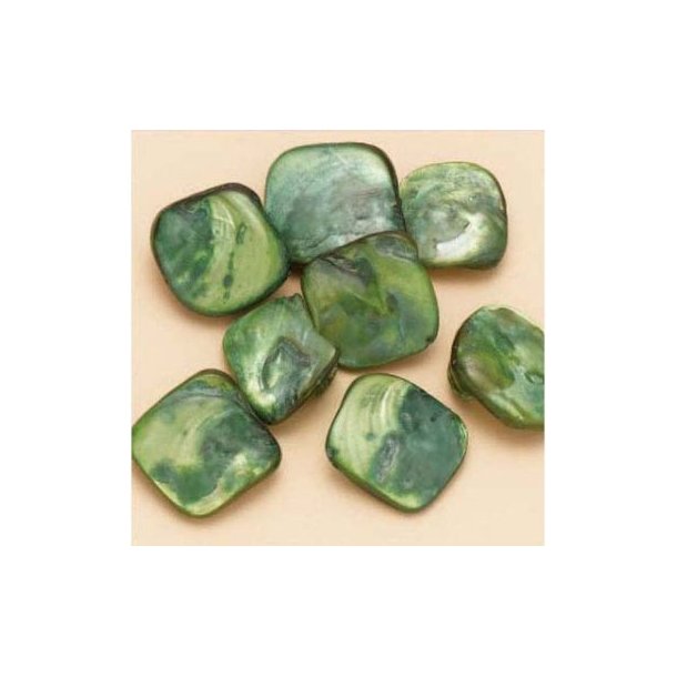 Muslingeperler ca. 13-17mm grn 8stk 