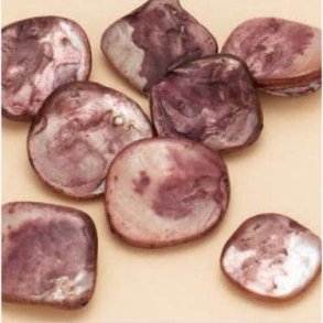 Muslingeperler ca. 13-17mm brun 8stk