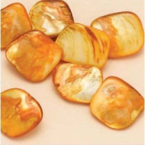 Muslingeperler ca. 13-17mm guld 8stk