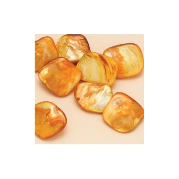 Muslingeperler ca. 13-17mm guld 8stk