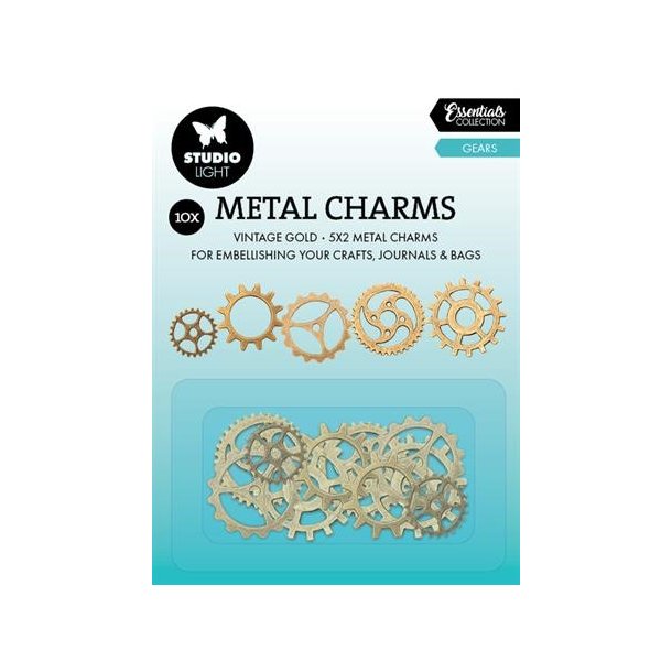 Metal Charms "Gears" 10stk