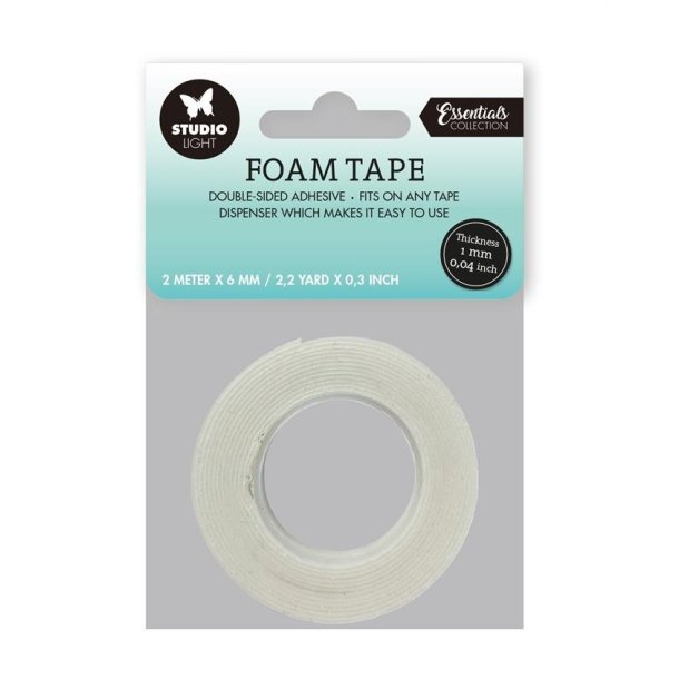 Doublesided foam tape 0,5mm thick - 0,6mm 2meter