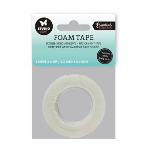 Doublesided foam tape 1mm thick - 0,6mm 2meter