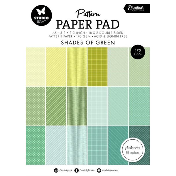 Studio Light Pattern paper pad "Shades of green" SL-ES-PPP164