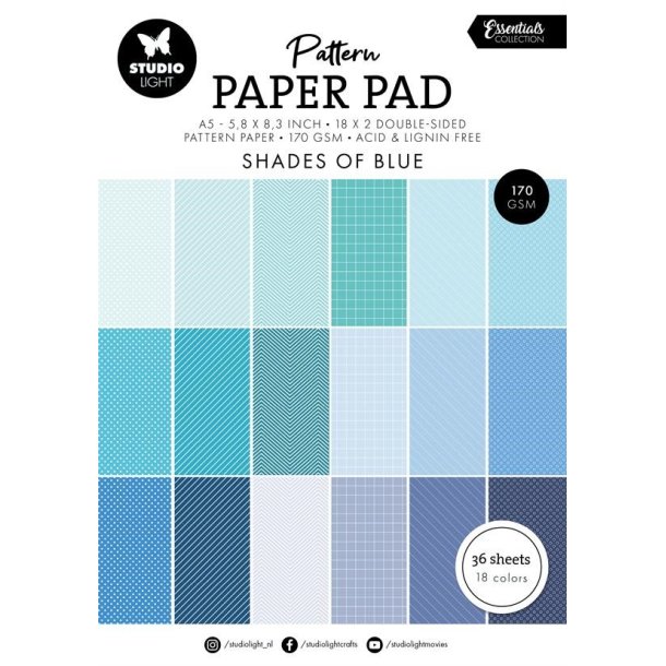 Studio Light Pattern paper pad "Shades of blue" SL-ES-PPP165