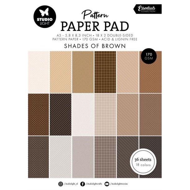 Studio Light Pattern paper pad "Shades of brown" SL-ES-PPP166