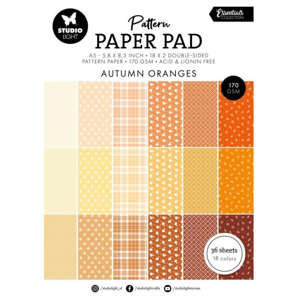 Studio Light Pattern paper pad "Shades of orange" SL-ES-PPP234