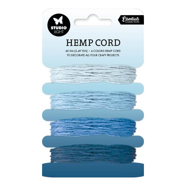Hemp Cord "Shades of blue"  4x5m
